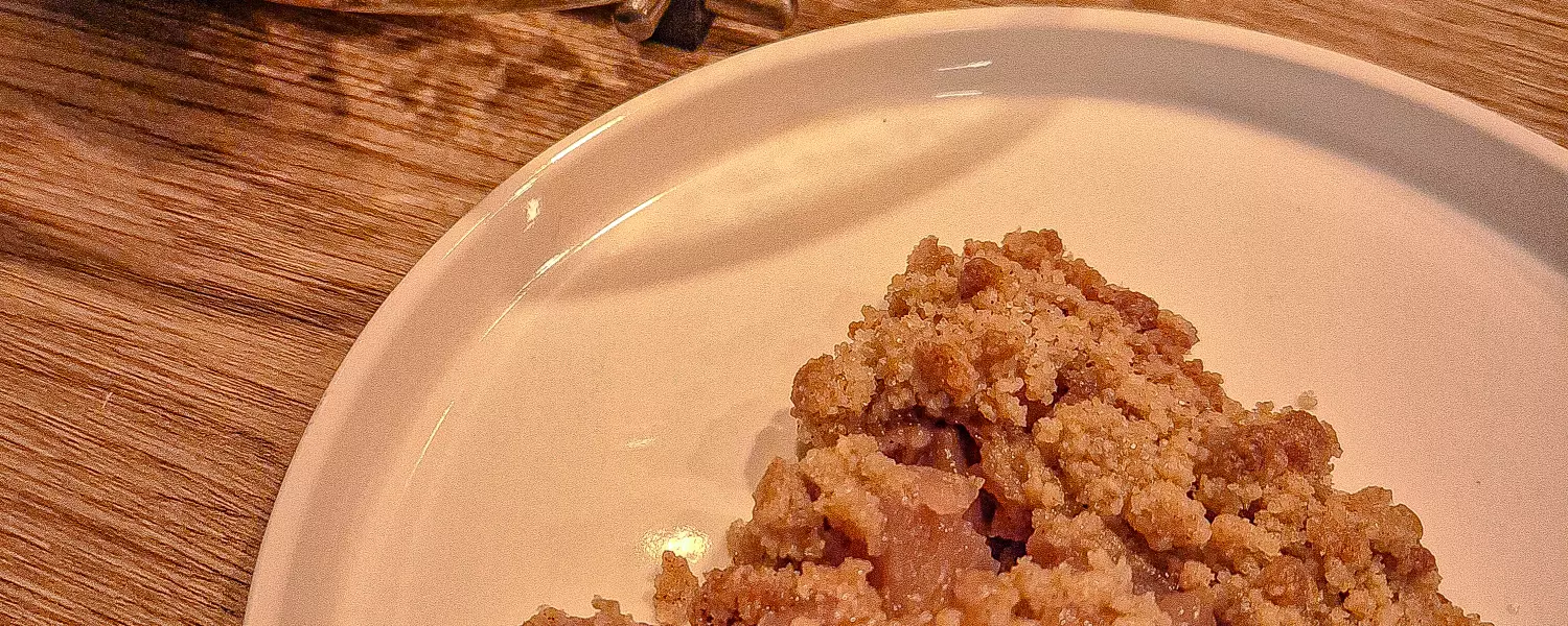 Stoofpeer speculaas crumble